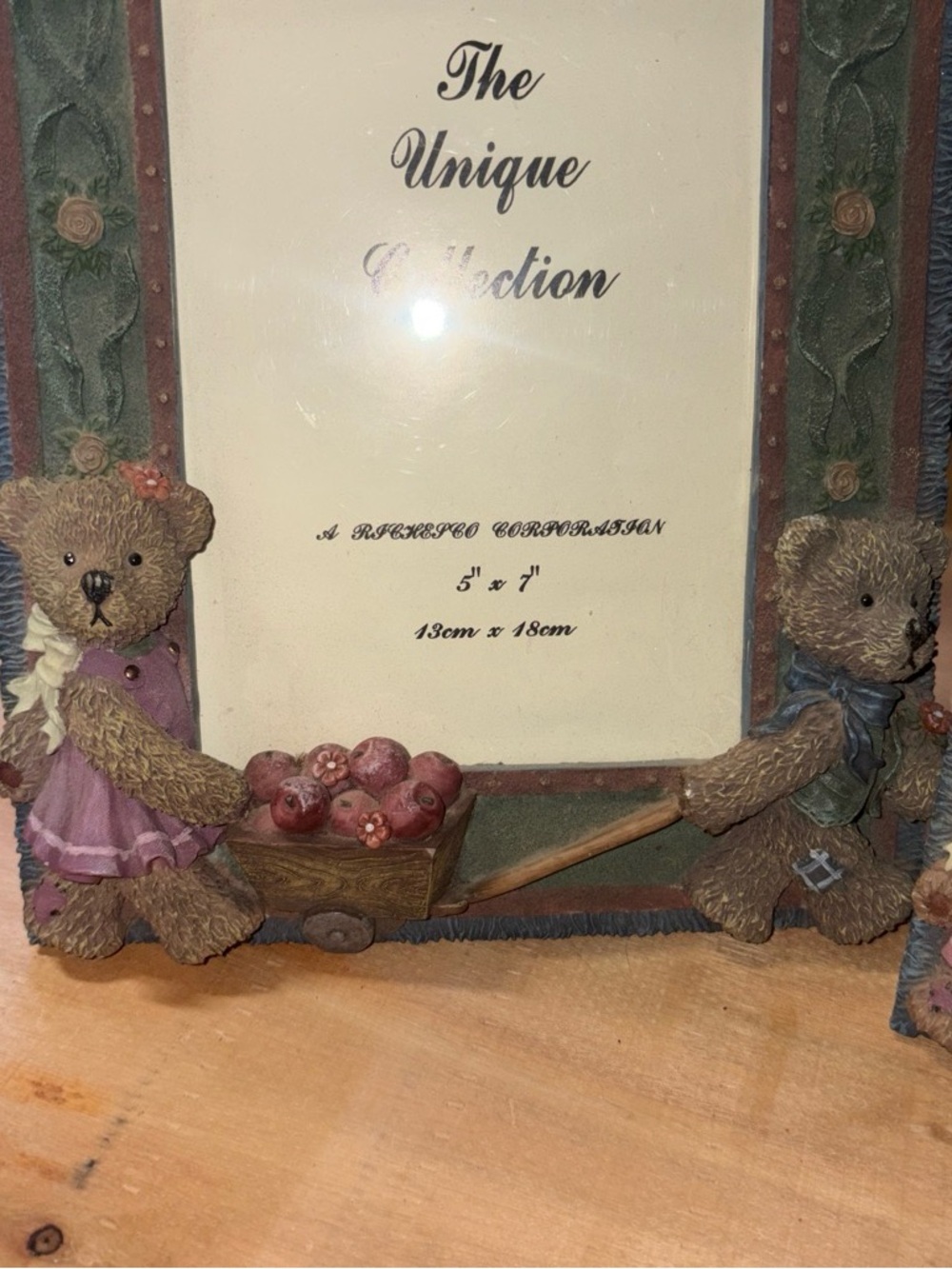 Vintage-Inspired Green Bear Photo Frame (Set of 2) - Picture 2 of 5